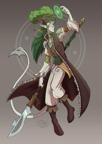 A Tiefling Warlock